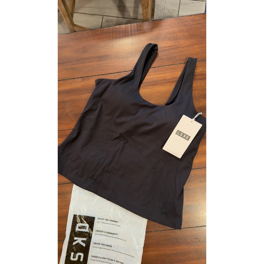 LSKD Staple Active Shelf Bra Tank Black ZephyrLUXE WTNK01029 XL NEW